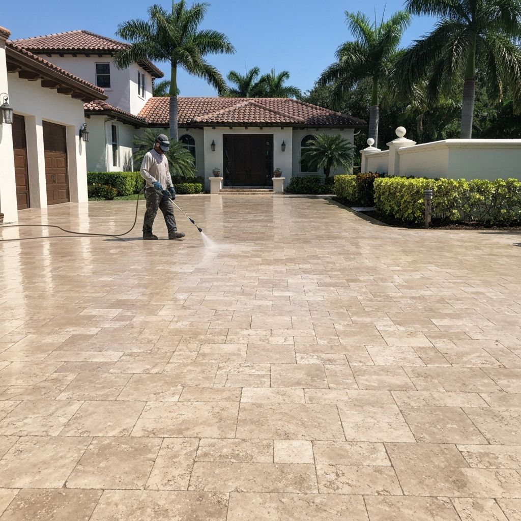 Professional paver sealing in Boca Raton, FL