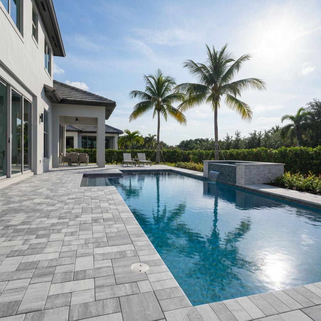 How Porcelain Pavers Enhance Pool Decks & Driveways