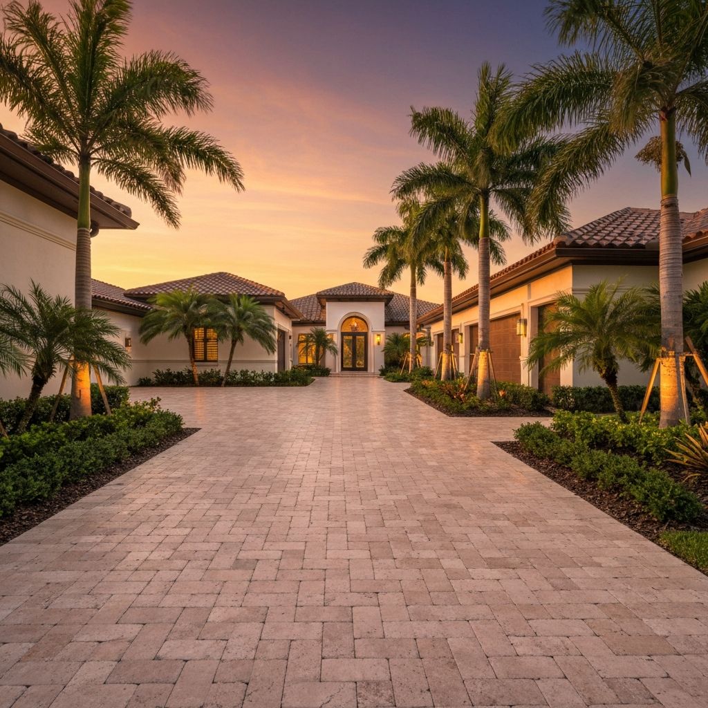 Florida home with professional paver installation 1